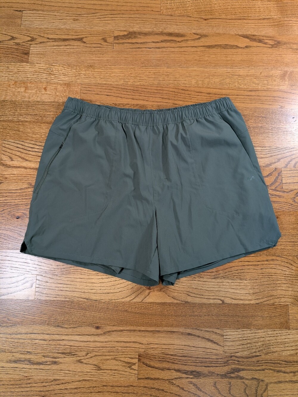DSG Men's XL 2-in-1 Athletic Running Shorts Green Built-In Compression Liner